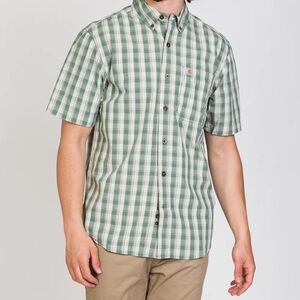 Carhartt Men's Green Plaid Shirt
